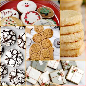 BISCOITOS PARA O NATAL<BR>OU QUALQUER OCASIÃO<BR>5 Diferentes Massas e Estilos<br>LINZER, CRINKLE,<BR>DINAMARQUESES<BR>SPECULOOS E<BR>SNOWBALL COOKIES<BR>