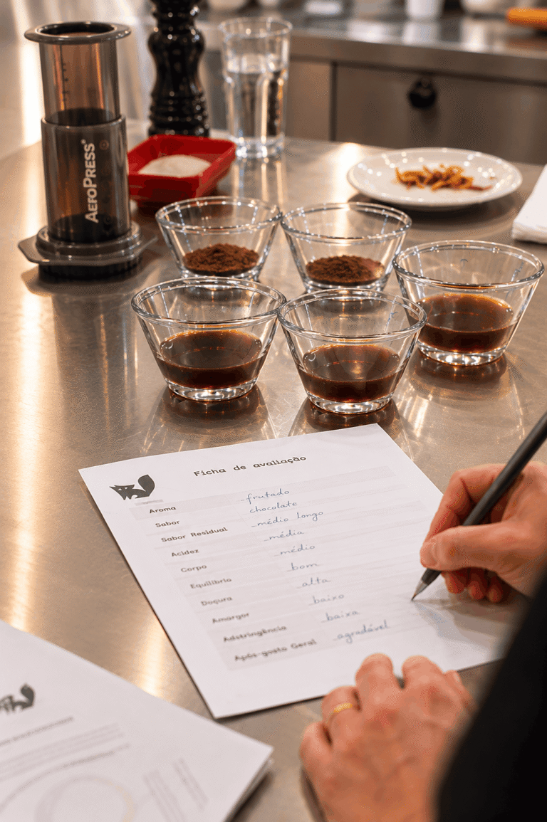 CAFÉ ESPECIAL <br>AULA SENSORIAL COM TEORIA, PRÁTICA E DEGUSTAÇÕES